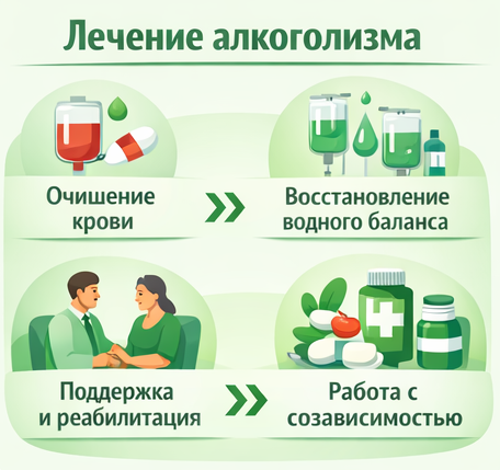 лечение алкоголизма в Ливнах этапы